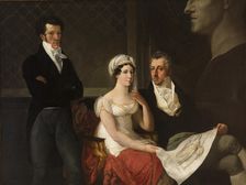 Portrait of the Cicognara family, with the bust of Antonio Canova, 1816-1817