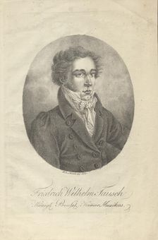 Portrait of the Clarinettist Friedrich Wilhelm Tausch (1790-1849), 1817. Creator: Winter, Heinrich Eduard von (1788-1825)