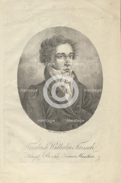 Portrait of the Clarinettist Friedrich Wilhelm Tausch (1790-1849), 1817. Creator: Winter, Heinrich Eduard von (1788-1825).