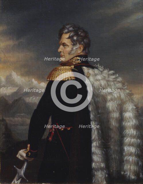 Portrait of the commander-in-chief of the Russian Army on the Caucasus Aleksey Yermolov (1777-1861), 1825. Artist: Anonymous, 18th century  