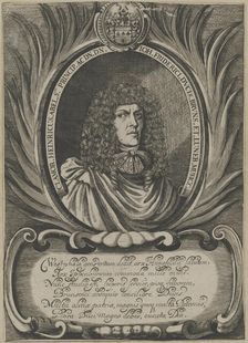 Portrait of the componist and musician Clamor Heinrich Abel (1634-1696), 1674. Creator: Serault, Noel (active 1670s)