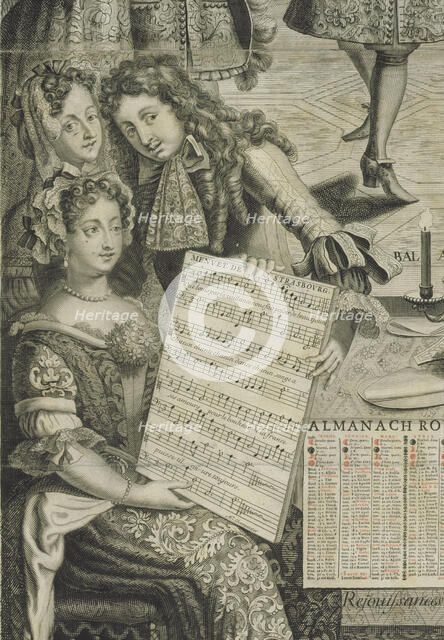 Portrait of the composer Marc-Antoine Charpentier (1634-1704), 1682. Creator: Anonymous.