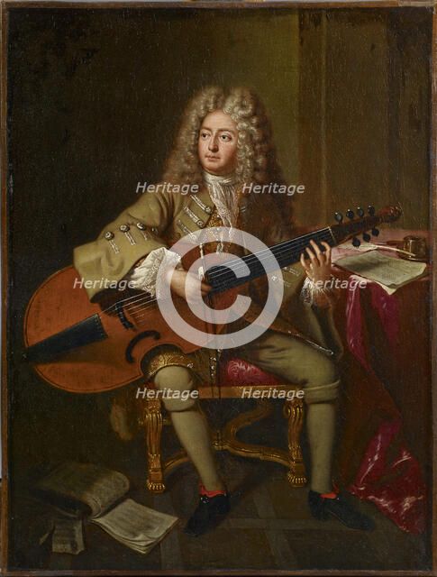 Portrait of the composer Marin Marais (1656-1728), 1704.