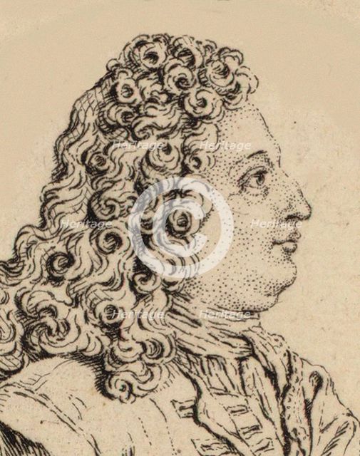 Portrait of the composer Marin Marais (1656-1728). Creator: Anonymous.
