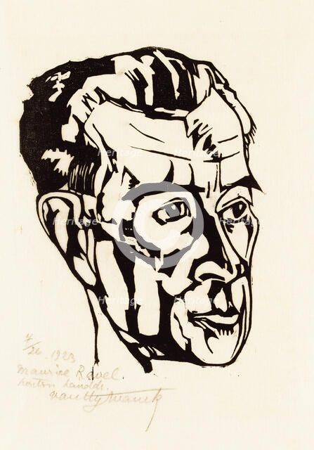Portrait of the Composer Maurice Ravel (1875-1937), 1923. Creator: Van Uytvanck, Valentijn Edgar (1896-1950).