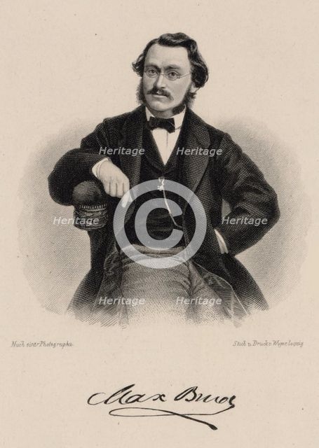 Portrait of the composer Max Bruch (1838-1920), 1870.