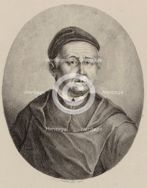 Portrait of the Composer Meinrad Spiess (1683-1761) , 1818. Creator: Winter, Heinrich Eduard von (1788-1825).
