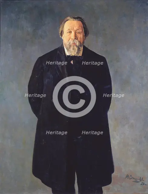 Portrait of the composer Mikhail Ippolitov-Ivanov (1859-1935), 1928. Artist: Vysheslavtsev, Nikolai Nikolayevich (1890-1952)