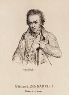 Portrait of the Composer Nicola Antonio Zingarelli (1752-1837). Creator: Hillemacher, Frédéric Désiré (1811-1886)
