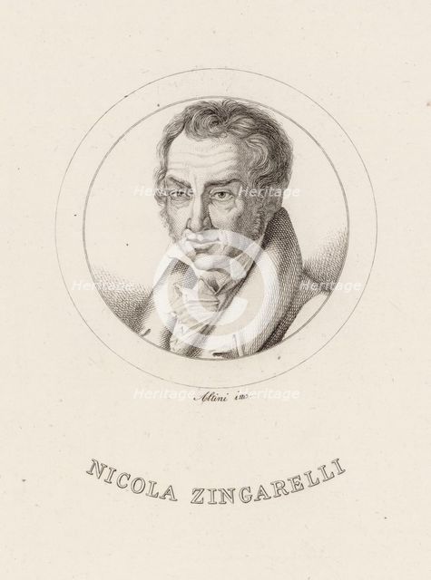 Portrait of the Composer Nicola Antonio Zingarelli (1752-1837). Creator: Altini, Ignazio (active Early 19th cen.).