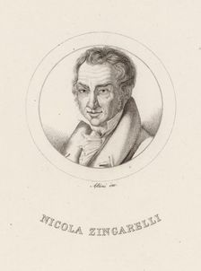 Portrait of the Composer Nicola Antonio Zingarelli (1752-1837). Creator: Altini, Ignazio (active Early 19th cen.)