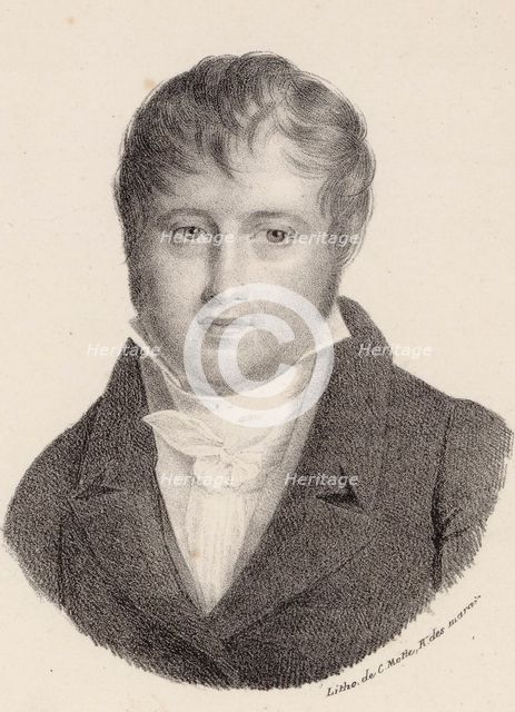 Portrait of the Composer Nicolò Isouard (1775-1818). Creator: Motte, Charles Etienne Pierre (1785-1836).