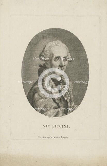 Portrait of the composer Niccolò Piccinni (1728-1800), c. 1790. Creator: Schröter, Johann Friedrich (1770-1836).