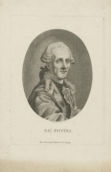 Portrait of the composer Niccolò Piccinni (1728-1800), c. 1790. Creator: Schröter, Johann Friedrich (1770-1836)