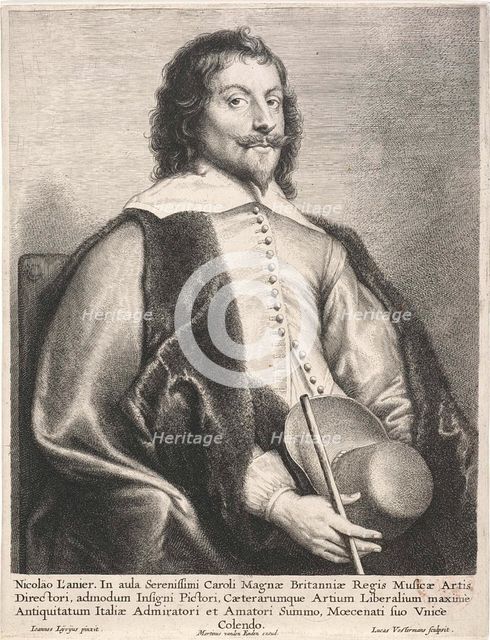 Portrait of the Composer Nicholas Lanier (1588-1666), First Half of 17th cen..