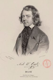 Portrait of the composer Niels Wilhelm Gade (1817-1890), 1844