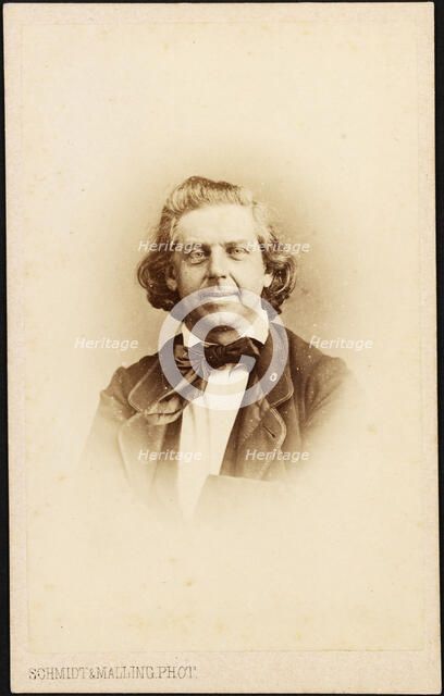 Portrait of the composer Niels Wilhelm Gade (1817-1890), ca 1865. Creator: Photo studio Schmidt & Malling.