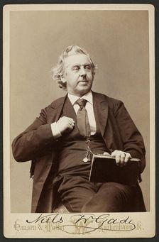 Portrait of the composer Niels Wilhelm Gade (1817-1890), c. 1870. Creator: Photo studio Hansen & Weller