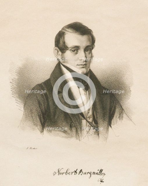 Portrait of the Composer Norbert Burgmüller (1810-1836), 1836. Artist: Becker, Jakob (1810-1872)