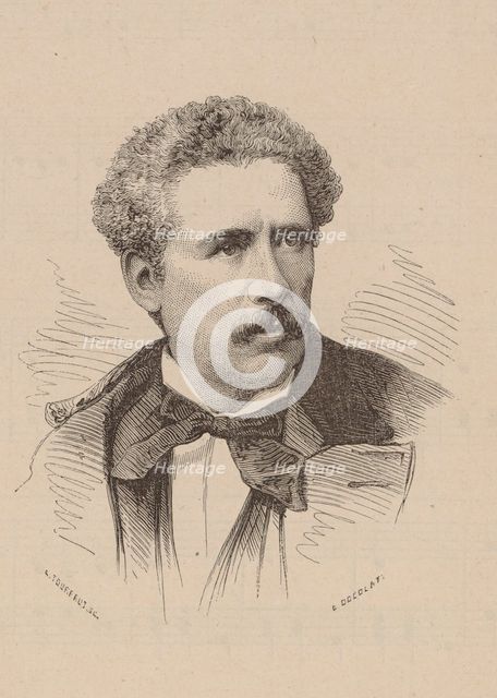 Portrait of the Composer Olivier Métra (1830-1889). Creator: Tourfaut, Léon Alexandre (?-1883).
