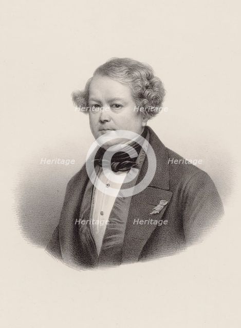 Portrait of the composer Auguste-Mathieu Panseron (1796-1859), 1850. Creator: Noël, Léon (1807-1884).