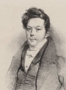 Portrait of the composer Auguste-Mathieu Panseron (1796-1859), 1820. Creator: Anonymous