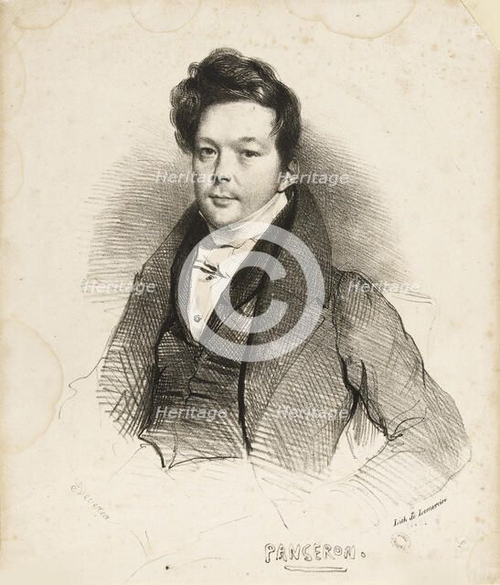 Portrait of the composer Auguste-Mathieu Panseron (1796-1859), 1832. Creator: Devéria, Achille (1800-1857).