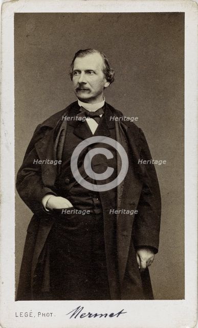 Portrait of the Composer Auguste Mermet (1810-1889). Creator: Legé, Georges-Mathurin (active 1860-1880).