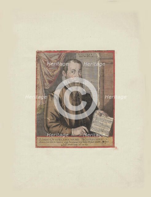 Portrait of the composer Adam Gumpelzhaimer (1559-1625), 1605. Creator: Custos, Dominicus (1560-1612).