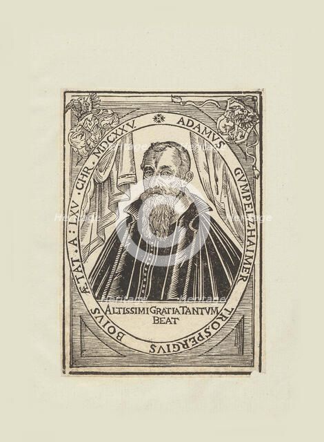 Portrait of the composer Adam Gumpelzhaimer (1559-1625), 1625. Creator: Anonymous.