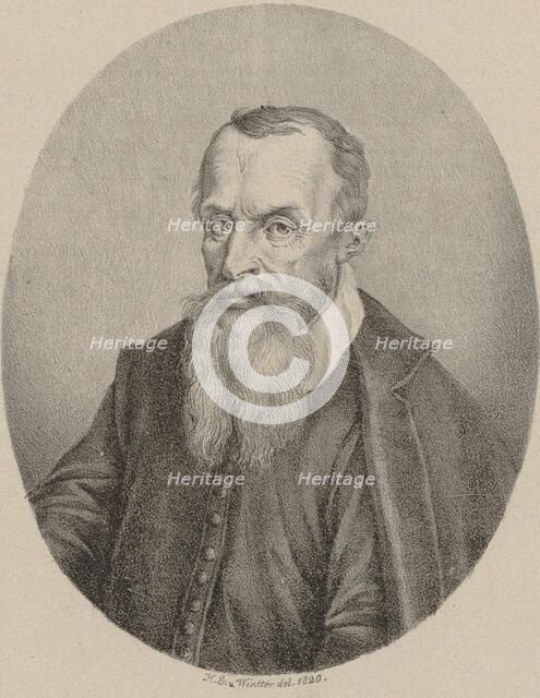 Portrait of the composer Adam Gumpelzhaimer (1559-1625), 1820. Creator: Winter, Heinrich Eduard von (1788-1825).