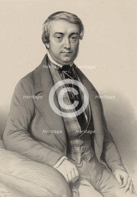 Portrait of the composer Adolphe Le Carpentier (1809-1869), 1860. Creator: Alophe, Marie-Alexandre Menut (1812-1883).