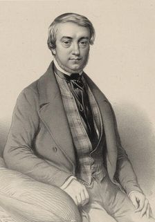 Portrait of the composer Adolphe Le Carpentier (1809-1869), 1860. Creator: Alophe, Marie-Alexandre Menut (1812-1883)