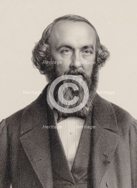 Portrait of the Composer Adrien de La Fage (1801-1862). Creator: Alophe, Marie-Alexandre Menut (1812-1883).