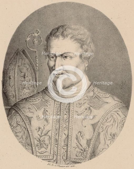 Portrait of the Composer Agostino Steffani (1654-1728) , 1816. Creator: Winter, Heinrich Eduard von (1788-1825).