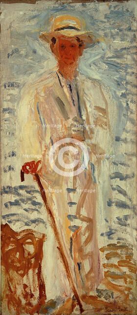 Portrait of the composer Alexander von Zemlinsky (1871-1942), 1908. Creator: Gerstl, Richard (1883-1908).