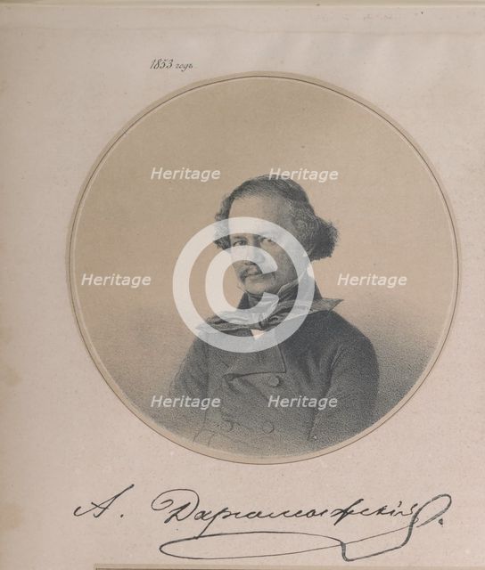 Portrait of the composer Alexander Dargomyschski (1813-1869), 1853. Creator: Timm, Wassili (George Wilhelm) (1820-1895).
