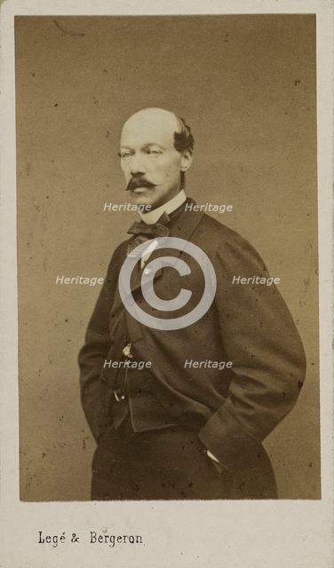 Portrait of the composer Alexandre Batta (1816-1902), c. 1880. Creator: Photo studio Legé & Bergeron.