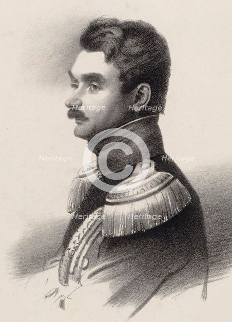 Portrait of the composer Alexei Fyodorovich Lvov (1798-1870). Creator: Anonymous.