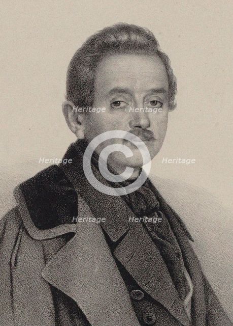 Portrait of the composer Alexei Fyodorovich Lvov (1798-1870). Creator: Anonymous.
