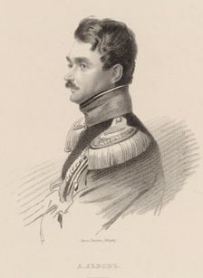 Portrait of the composer Alexei Fyodorovich Lvov (1798-1870). Creator: Wright, Thomas (1792-1849)