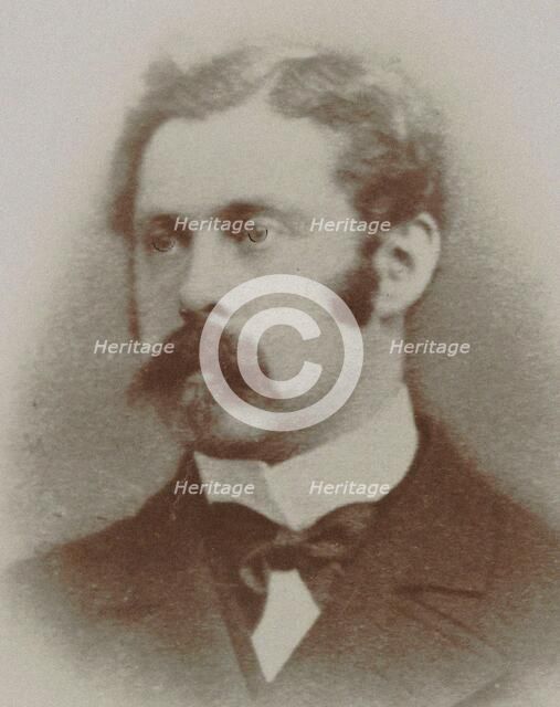 Portrait of the composer Alexis de Castillon (1838-1873), c. 1870. Creator: Photo studio Émile Tourtin.