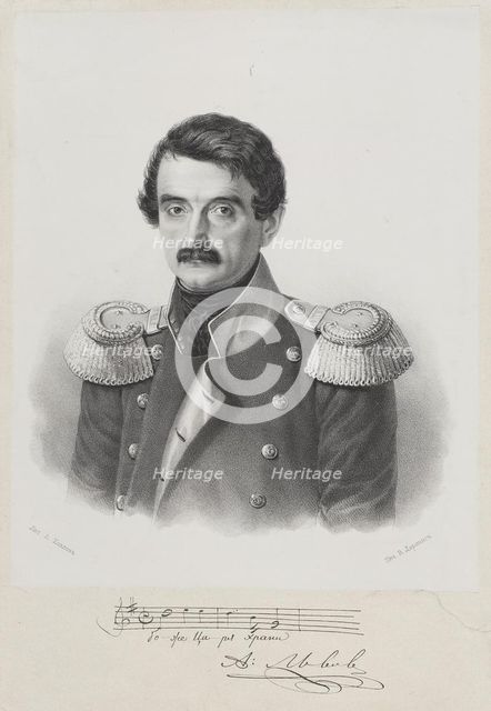 Portrait of the composer Alexis Lvov (1798-1870).