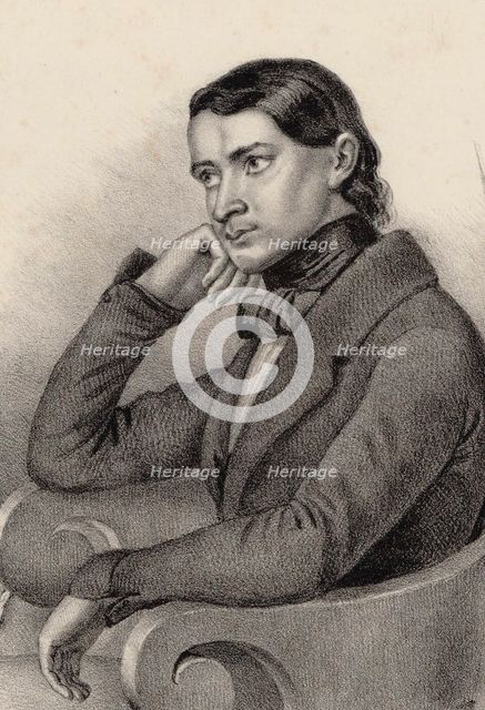 Portrait of the Composer Alfred Joly, 1850. Creator: Anonymous.