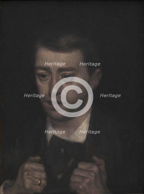 Portrait of the composer and violinist Fini Henriques (1867-1940), c1896. Creator: Hammershøi, Vilhelm (1864-1916).