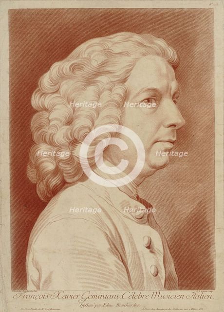Portrait of the composer and violinist Francesco Saverio Geminiani (1687-1762), 1806.