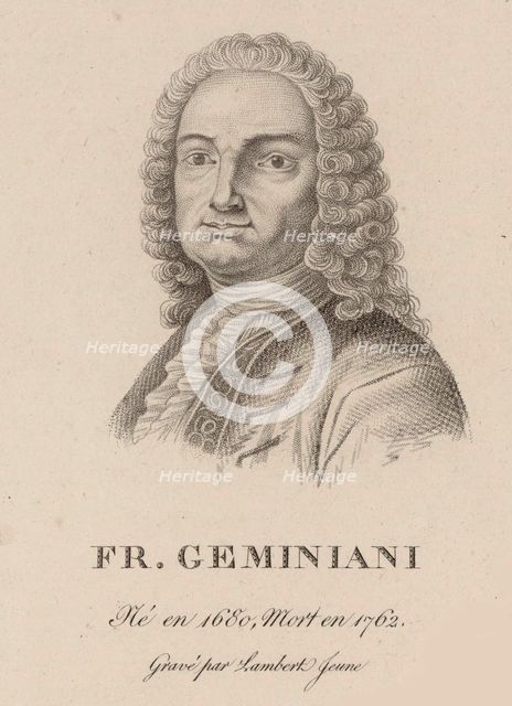 Portrait of the composer and violinist Francesco Saverio Geminiani (1687-1762), 1810s.
