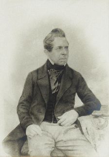 Portrait of the composer and violinist Franz Berwald (1796-1868), 1852. Creator: Anonymous