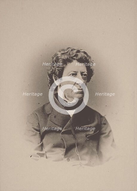 Portrait of the composer and violinist Fredrik Pacius (1809-1891), 1870s. Creator: Photo studio C. A. Hårdh, Helsingfors  .