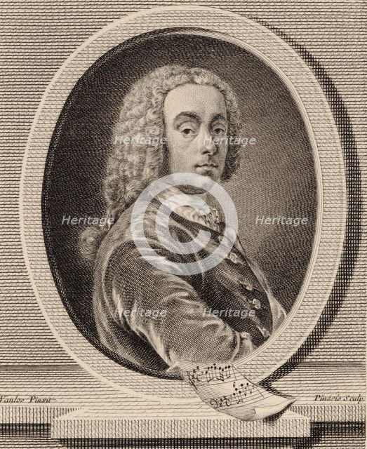 Portrait of the composer and violinist Jean-Pierre Guignon (1702-1774), 1755.